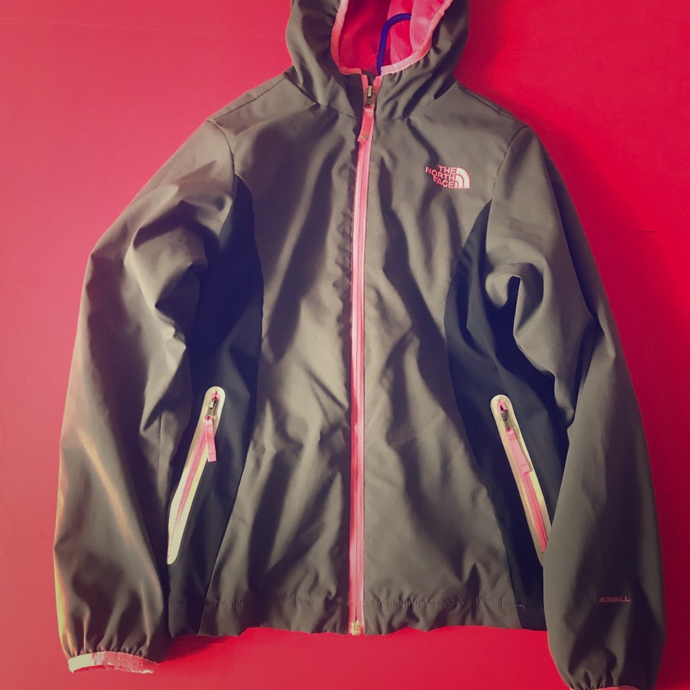 North Face all weather girls fleece-lined jacket